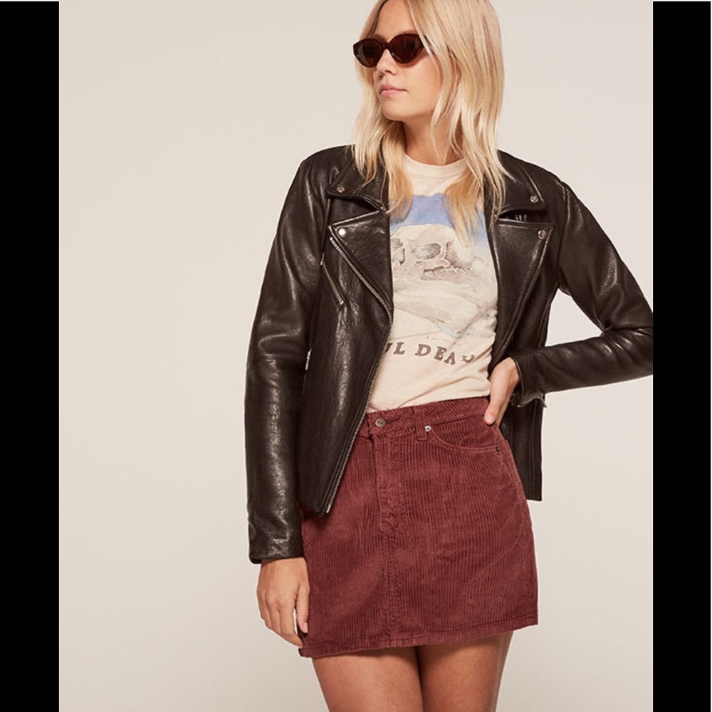 Reformation Abbey Skirt in Rust